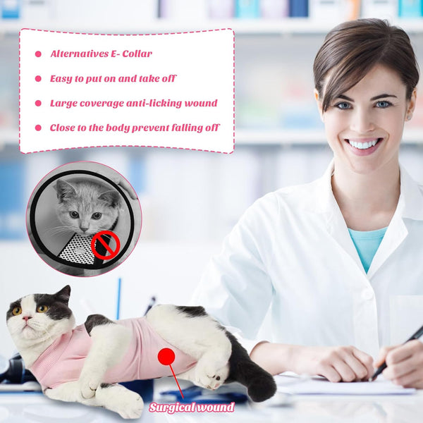 Cat Recovery Suit for Abdominal Wounds Cat Onesie after Surgery Female