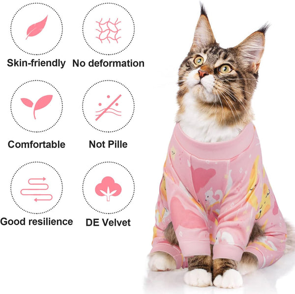 Cat Onesie after Surgery, Sticky Hair Cat Clothes for Cats Only