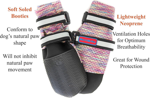 Lightweight Neoprene Paw Protector Dog Boots Designed for Comfort and Breathability in 5 Sizes (Lavender Lg)