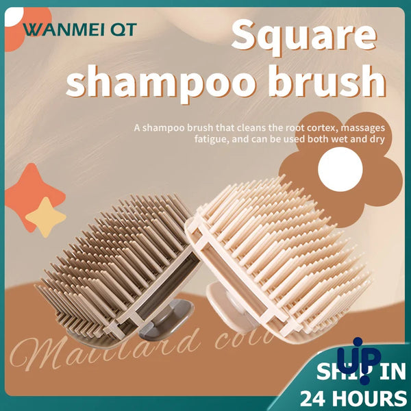 1Pcs Silicone Shampoo Brush Head Scalp Massage Comb Hair Washing Comb Body Massage Shower Brush Salon Hairdressing Tool