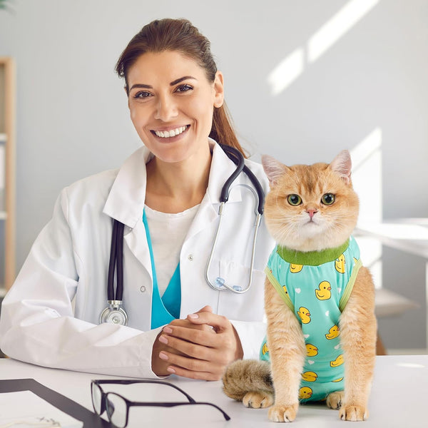 Cat Recovery Suit - Kitten Onesie for Cats after Surgery