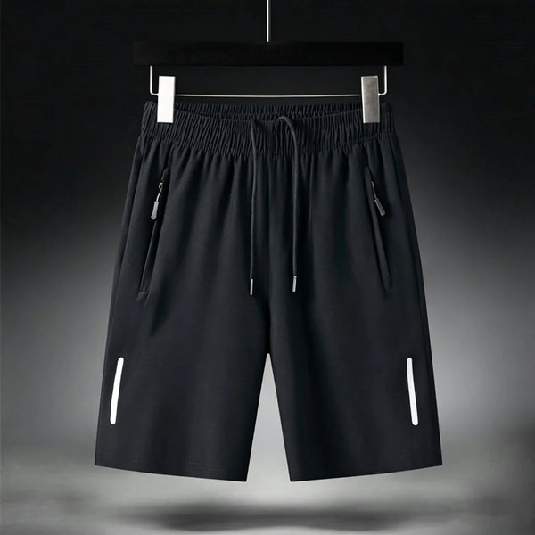 Men'S Summer Ultra-Thin Ice Silk Beach Casual Shorts Jogging Sport Quick Dry Male Zipper Loose Gym Sports Short Pants Sweatpant