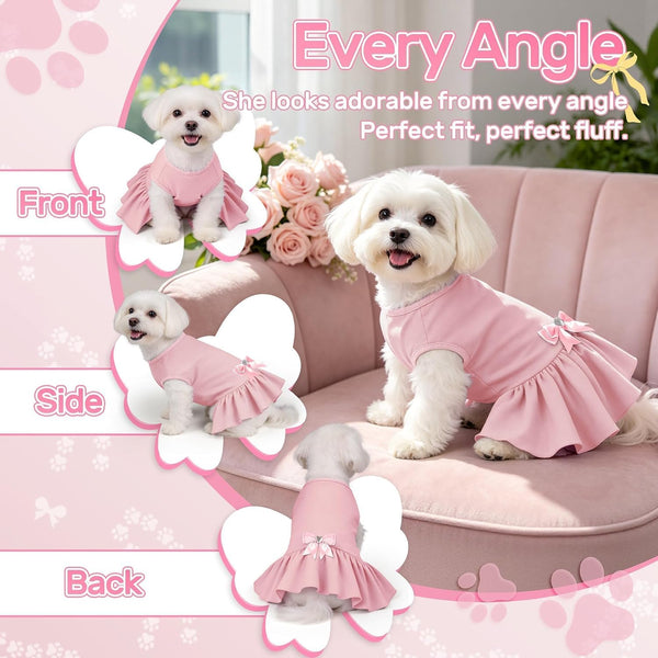 Dog Dress Sleeveless Cat Dresses Clothes for Small Dogs Girl