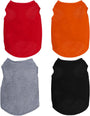 Sleeveless Solid Color Pet T-Shirt Set (4 Pack)