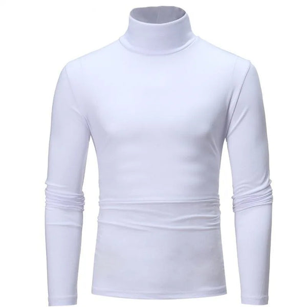 1/2Pcs Autumn Winter Men'S High Neck T-Shirt Slim Fit Fashion High Elastic Long Sleeve Casual Breathable Apparel Pullover