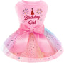 Rainbow Dog Birthday Outfit For Small Dogs Girl Sparkly Dog