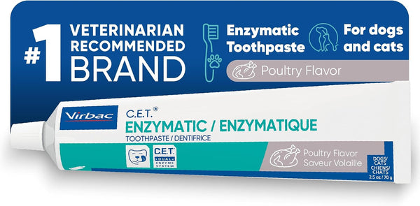 C.E.T. Enzymatic Toothpaste for Dogs and Cats, Poultry, 2.5Oz