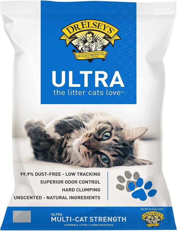 Ultra Unscented Clumping Clay Cat Litter 40 Lb. Bag