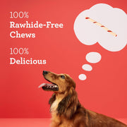 Twist Sticks Rawhide-Free Dog Treats with Real Protein, 50 Count