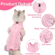 Cat Recovery Suit for Abdominal Wounds Cat Onesie after Surgery Female