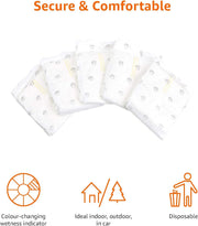 Absorbent, Leakproof Male Dog Wrap Disposable Diapers with Wetness Indicator, Breathable, Small, White, 50-Pack
