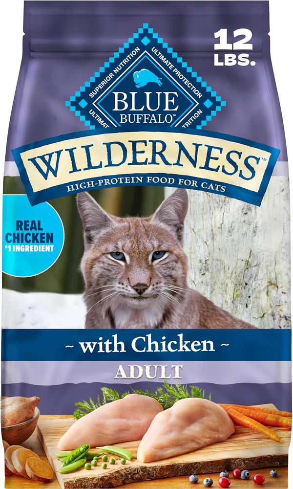 Wilderness Chicken Adult Dry Cat Food, Grain-Free, 12 Lb