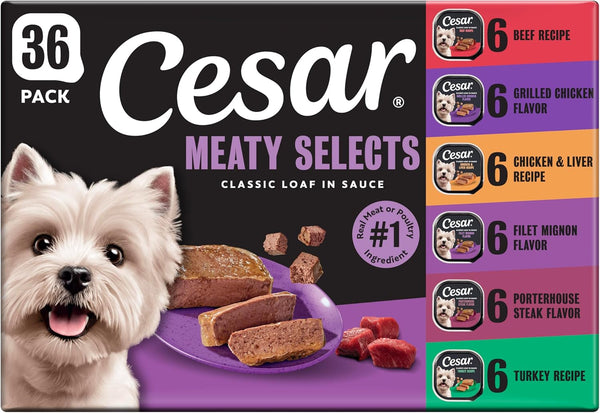 Classic Loaf in Sauce Wet Dog Food, Meaty Selects, 3.5 Oz, 36 Count