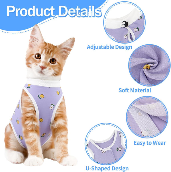 Cat Recovery Suit Female Cat Onesie after Surgery anti Licking