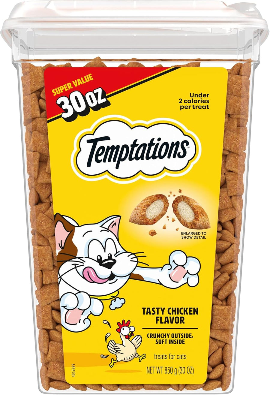 Classic Crunchy and Soft Cat Treats, Tasty Chicken, 30 Oz
