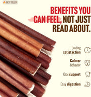Odor-Free Bully Sticks (6 Inch, 25 Count),1.3 Lb. Bag, Fully Digestible 100% Beef Pizzle Chews,Grass-Fed, Non-Gmo,Grain-Free, Natural Long-Lasting Chews for Small & Large Dogs. Pack of 25
