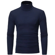1/2Pcs Autumn Winter Men'S High Neck T-Shirt Slim Fit Fashion High Elastic Long Sleeve Casual Breathable Apparel Pullover