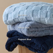 Bedsure Blue Checkered Fleece Throw Blanket for Home Decor Gifts,50"×60"