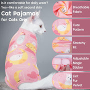 Cat Onesie after Surgery, Sticky Hair Cat Clothes for Cats Only