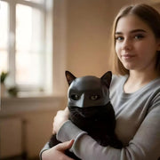 Cat Bat Mask for Halloween - Lightweight Funny Pet Costume, Easy to Wear Cosplay Party Accessory for Cats & Kittens (Black, 1 Pack)
