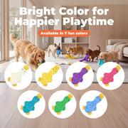 Interactive Squeaky Dog Toy - Crinkle Duck, Blue