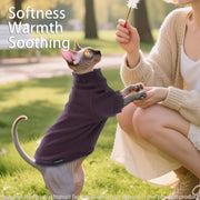 Sphynx Cat Sweater Soft Warm Long Sleeve Fleece for Cats&Small Dogs