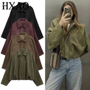 Women'S Bomber Jacket Lapel Long Sleeve Zipper Suede Jacket Women 2025 High Street Cropped Racing Jackets Coats Outerwears