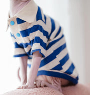 Sphynx Cat Shirt Cotton Hairless Polo T-Shirt with Sleeves Pullover Clothes