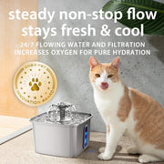 Innovation Award Winner Stainless Steel Cat Water Fountain, 108Oz