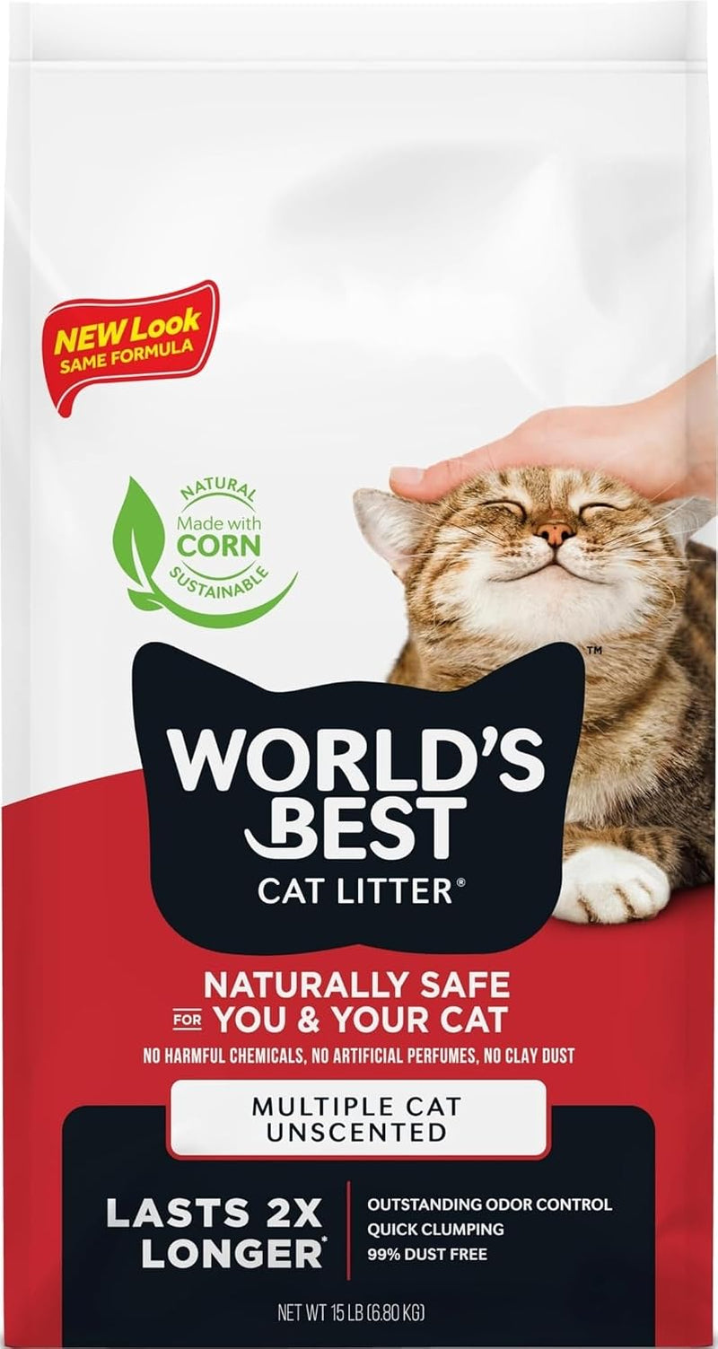 , Multiple Cat, Unscented, Odor Control, 15 Lb Bag