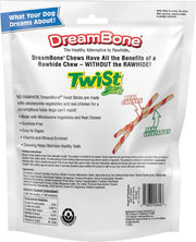 Twist Sticks Rawhide-Free Dog Treats with Real Protein, 50 Count