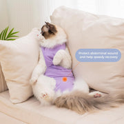 Cat Recovery Suit,Cat Onesie for Female Male Cats Purple M