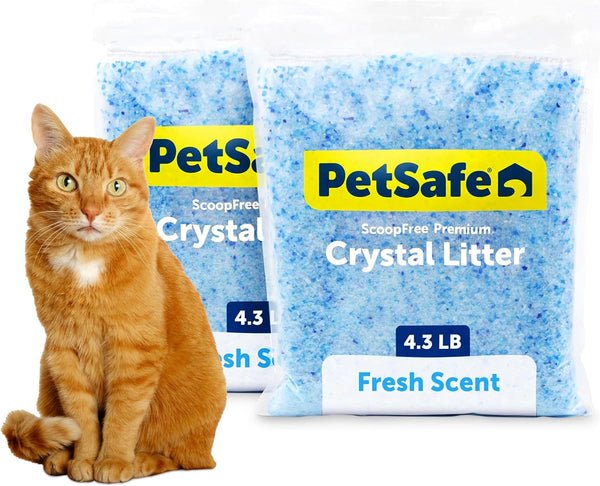 Scoopfree Premium Crystal Litter, Fresh Scent, 4.3 Lb Bag, 2 Pack