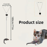 Hanging 2Pcs Cat Toys for Indoor Cats, Self-Play Hanging Door Cat Mouse Toys for Indoor Cats Kitten,Interactive Cat Mice Toys with Bell for Hunting Exercising Eliminating