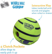 Ball, Interactive Dog Toy, Fun Giggle Sounds When Rolled or Shaken, Pets Know Best, as Seen on TV