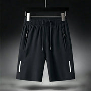 Men'S Summer Ultra-Thin Ice Silk Beach Casual Shorts Jogging Sport Quick Dry Male Zipper Loose Gym Sports Short Pants Sweatpant