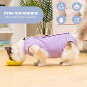 Cat Recovery Suit,Cat Onesie for Female Male Cats Purple M