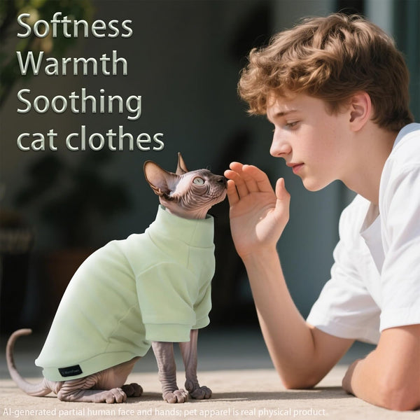 Sphynx Cat Clothes Fleece Cats&Small Dogs Pullover Sweater
