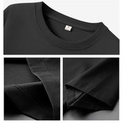 Cotton Short Sleeve Tops 220 Grams Heavy T-Shirt Y2K Casual Comfortable Tee Shirt Black & White O-Neck Woman Clothing YH2532