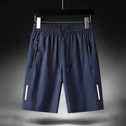 Men'S Summer Ultra-Thin Ice Silk Beach Casual Shorts Jogging Sport Quick Dry Male Zipper Loose Gym Sports Short Pants Sweatpant