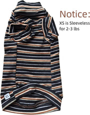 Vintage Stripes Sphynx Hairless Cats Turtleneck Shirt Cotton for Sphinx Cat
