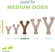 Wishbone Durable Dog Chew Toy for Aggressive Chewers, Real Bacon, Made in USA, Medium