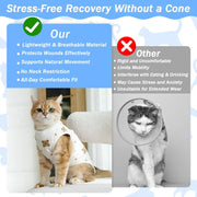 Cat Recovery Suit Female Cat Onesie after Surgery anti Licking