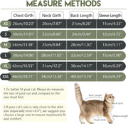 Sticky Cat Clothes Stretchy, Onesie Pajamas for Cats Only,Green M