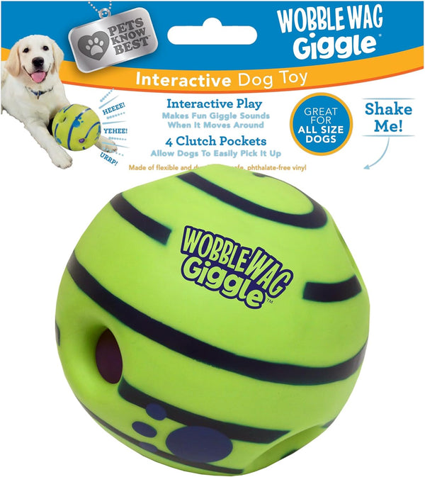 Ball, Interactive Dog Toy, Fun Giggle Sounds When Rolled or Shaken, Pets Know Best, as Seen on TV
