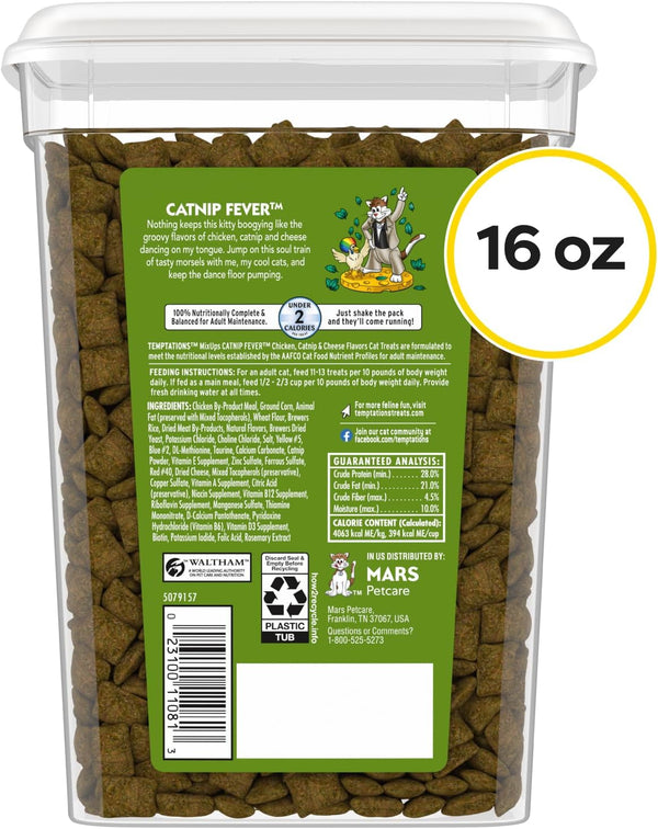 Mixups Crunchy and Soft Cat Treats, Catnip Fever, 16 Oz