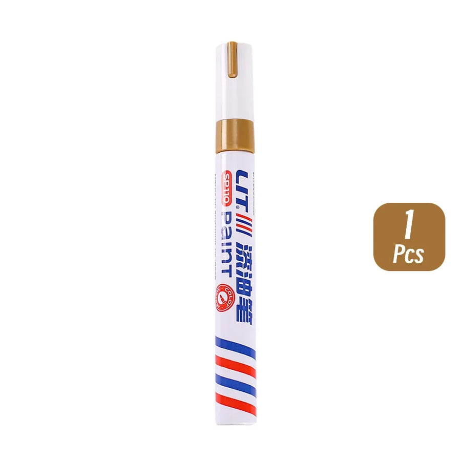 3Mm 10P Colorful 8 Colors Permanent Paint Marker Waterproof White Markers Tire Tread Rubber Fabric Paint Metal Paint Marker Pens