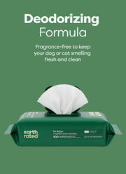 Dog Wipes for Paws & Butt, Deodorizing, Unscented, 100Ct