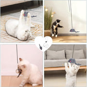 Hanging 2Pcs Cat Toys for Indoor Cats, Self-Play Hanging Door Cat Mouse Toys for Indoor Cats Kitten,Interactive Cat Mice Toys with Bell for Hunting Exercising Eliminating