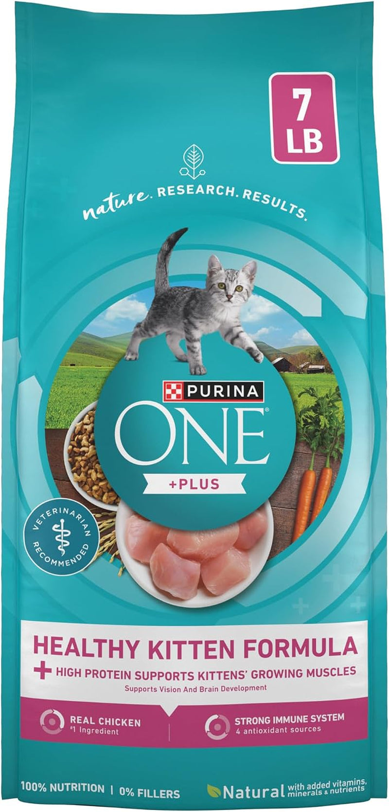 High Protein Natural Kitten Dry Cat Food, 7 Lb Bag